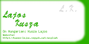 lajos kusza business card